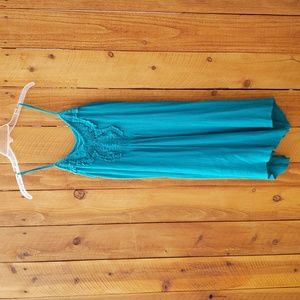 Xhilaration Teal Green Gauzy Sun Dress Medium